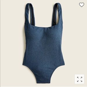 J Crew textured square-neck one piece